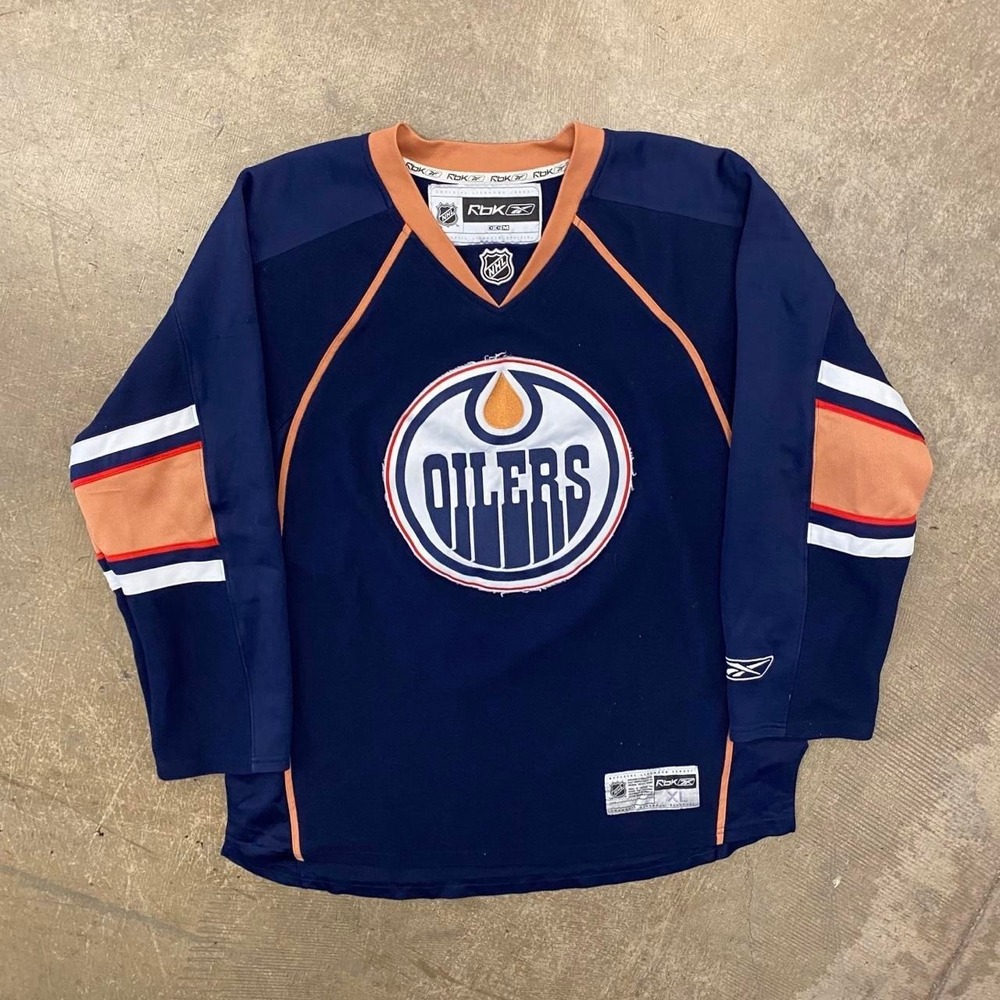 Vintage Edmonton Oilers NHL Hockey Reebok 2000s Jersey Size XL